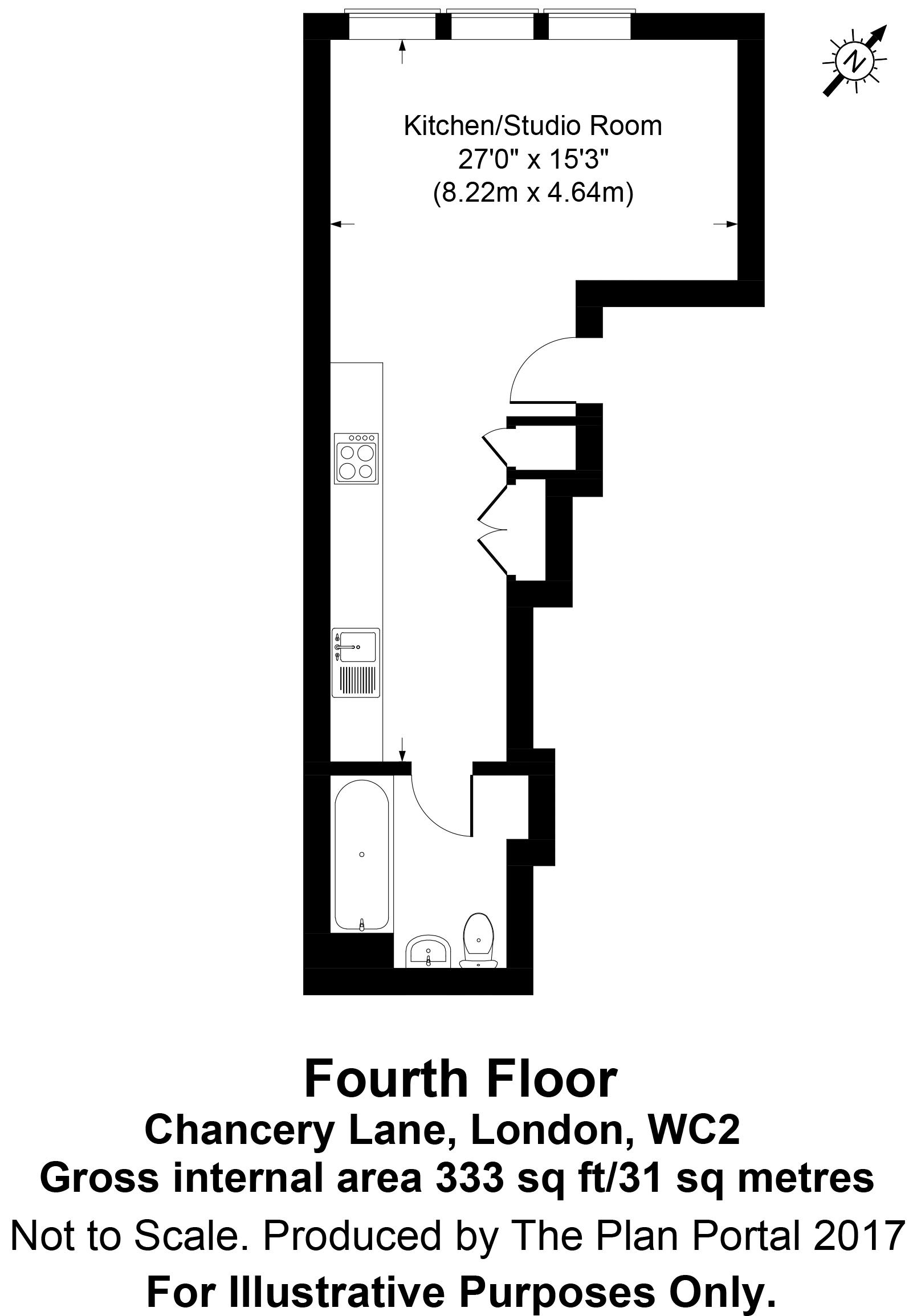 Floorplan - Flat 7, 68 Chancery Lane